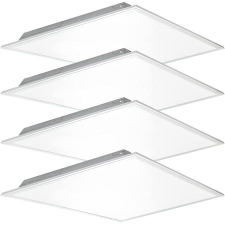 

YIGOU 2x2 LED Flat Panel Light 5000K 40W 4400lm 0-10V Dimmable 100-277V 2x2 LED Troffer Light Back-lit Drop Ceiling Lights 4-Pack