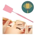 thumbnail image 3 of MERIGLARE Fan Shaped Rotation Handheld Mirror Comfortable to Hold Easy to Operate Field Pink A, 3 of 9