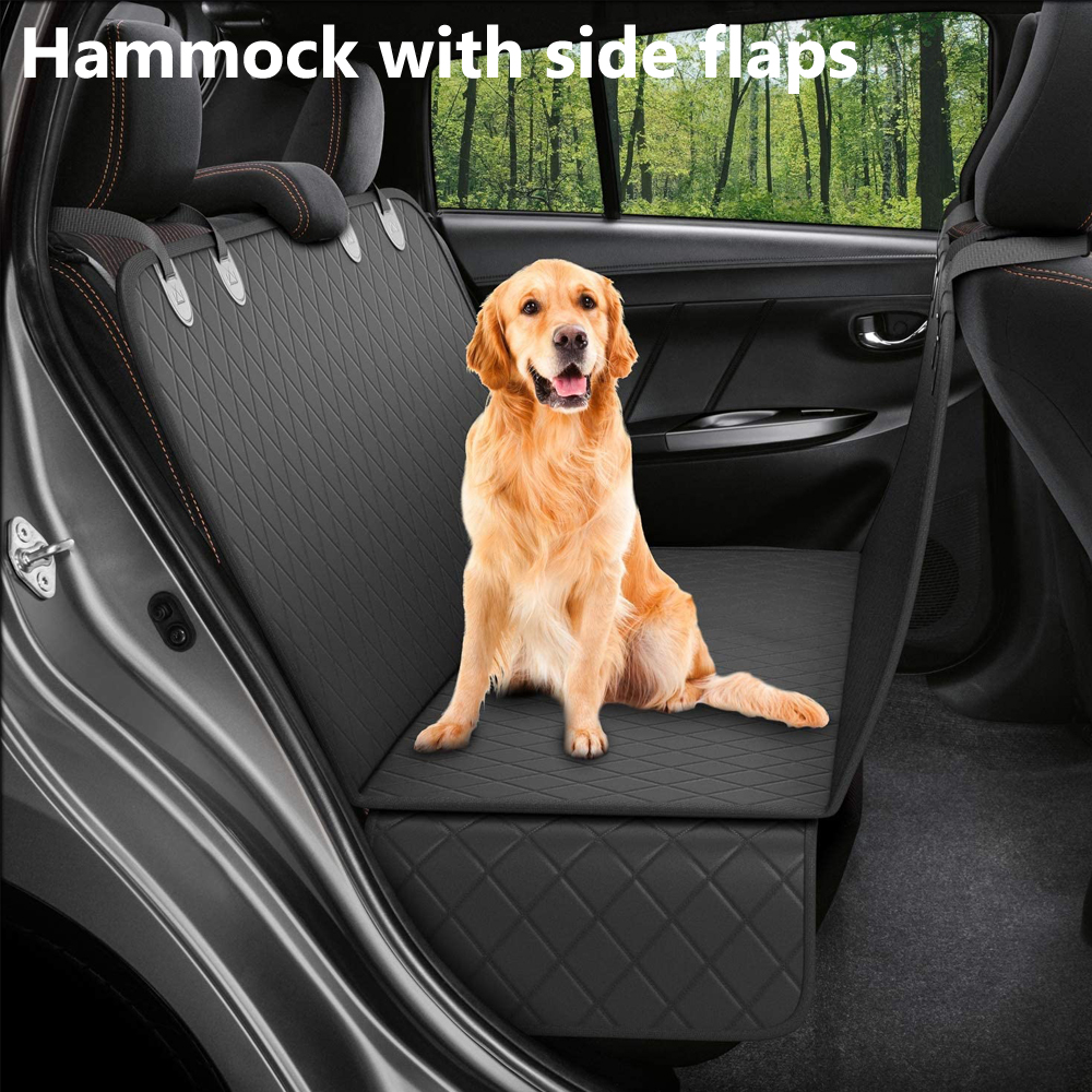 COWIN Dog Back Seat Cover, Waterproof Hammock, 54" x 58", Black photo 3