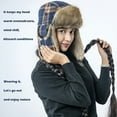thumbnail image 2 of HEYANN Winter Trapper hat,Russian Ushanka Plaid Faux Fur Fuzzy for Men Women with Ear Flaps Eskimo Soviet Pilot Hat, 2 of 8