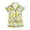 Yellow, variant on 18 To 24 Month Girl Clothes 3 Month Girl Clothes, Fashion Girls and Boys Casual Short Sleeve Tops Turndown Neck Collar Botton Printed Short Pants Sets