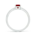 thumbnail image 2 of Angara Natural 1 Ct. Ruby Solitaire Ring in Sterling Silver for Women (Ring Size: 4), 2 of 9