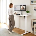 thumbnail image 5 of Gylador Electric Standing Desk, 48''x24'' Height Adjustable Desk with Memory Preset, Stand up Desk with Electric Lift, Electric Desk for Home, Computer Desk, Office Desk, 2 Boards, White, 5 of 8