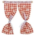 thumbnail image 1 of Shisuyan Mini Curtain Miniature House Flower Window Curtain Tiny House Window Accessory, 1 of 8