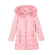 thumbnail image 4 of Parkas de manga larga para mujer, chaqueta informal de algodón con capucha y mangas largas de colores., 4 of 9