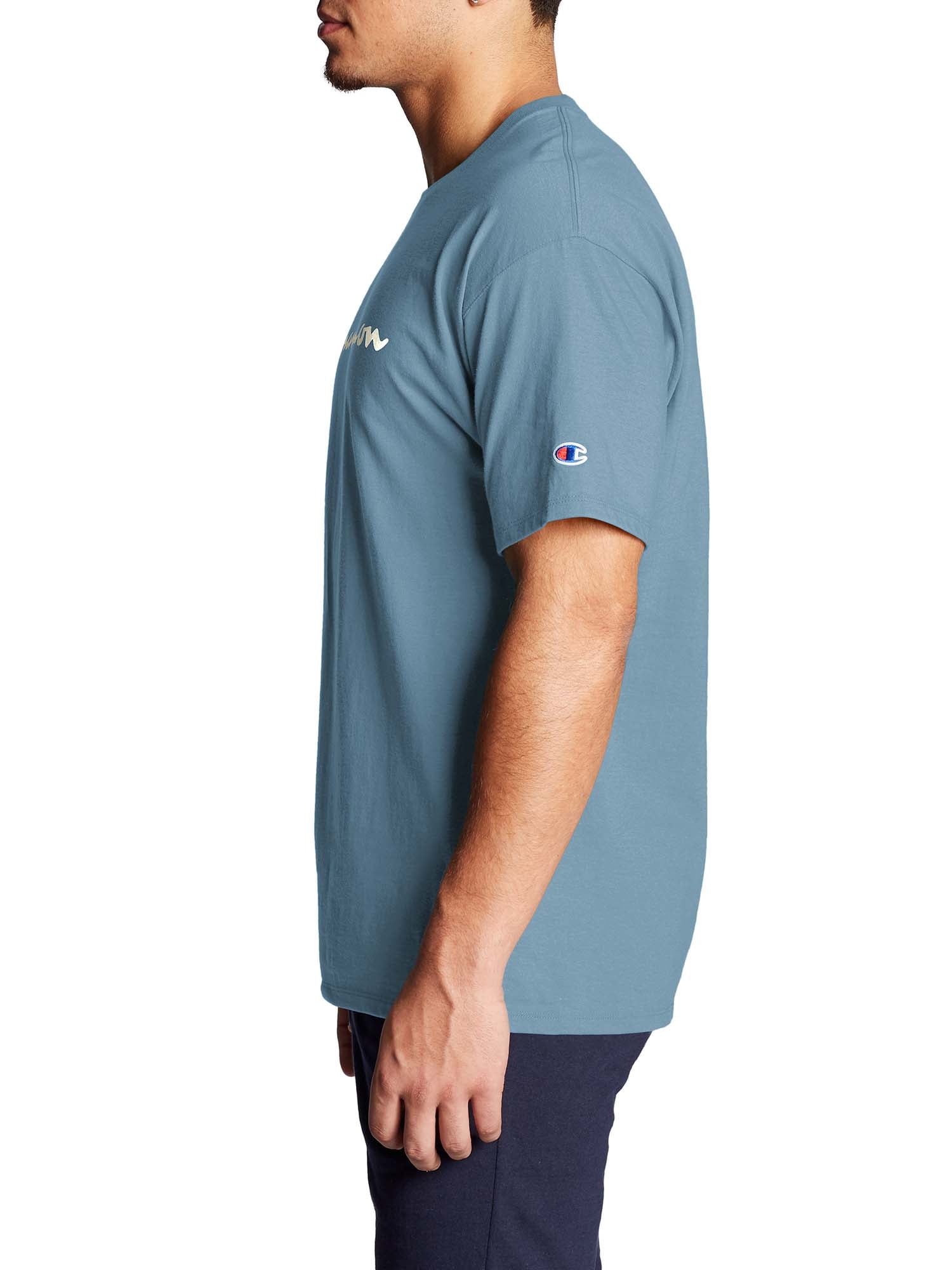 Champion Men's and Big Men's Script Logo Classic Jersey Graphic Tee Shirt, Sizes S-2XL