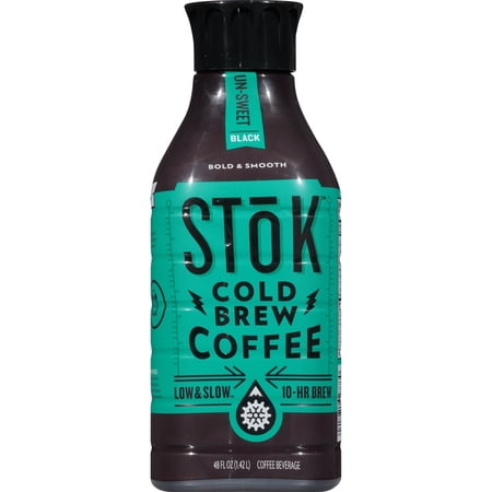 Stok Un-Sweet Black Cold-Brew Coffee, 48 fl. oz. Bottle