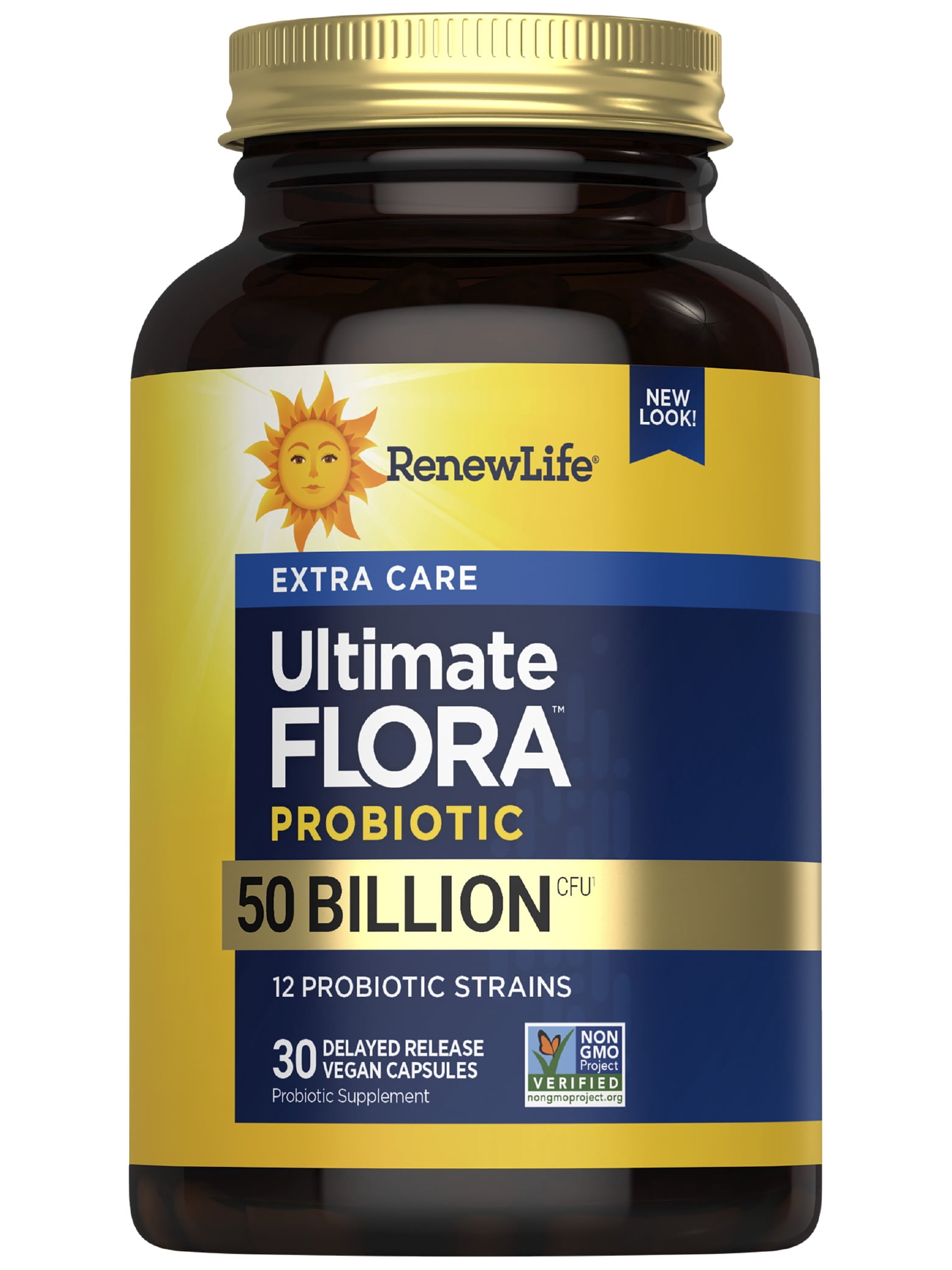 Ultimate Flora Probiotic Capsules | 50 Billion CFU | 30 Count | by Renew Life