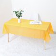 thumbnail image 1 of Granjero Gordo Mantel rectangular de plástico desechable impermeable para fiestas, 10 piezas, 53,93 x 107,87 pulgadas, para picnic o cocina (naranja), 1 of 5