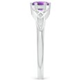 thumbnail image 3 of ANGARA Natural 0.45 Ct. Amethyst Solitaire Ring in Sterling Silver for Women (Ring Size: 10.5), 3 of 9