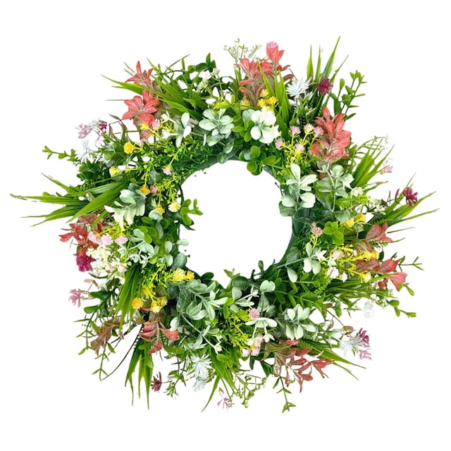Décoration Murale Attrape-Rêves Couronne Artificielle Couronne de Printemps Couronne de Porte d'Été Couronne de Porte d'Entrée Colorée Décoration Intérieure Extérieure Couronne Suspendue Décoration de Mariage Toutes Saisons Décoration Maison Attrape-Rêves Suspendu Boho