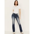 thumbnail image 3 of Miss Me Women's Medium Wash Mid Rise Paisley Embroidered Bootcut Jeans - M9140B 30W x 34L, 3 of 4