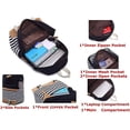 thumbnail image 4 of Mochila escolar de lona para niñas, mochila para computadora portátil universitaria, mochila escolar USB para niñas adolescentes de 17,7 pulgadas con puerto USB, 4 of 5