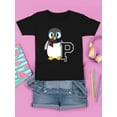thumbnail image 3 of Penguin Varsity P - Cozy Mascot Emoji Graphic Youth's T-shirt, 3 of 4