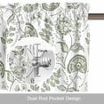 thumbnail image 6 of Boho Sage Green Floral Kitchen Curtain Valances for Windows Farmhouse Short Curtains, Vintage Farmhouse Paisley Plant Rod Pocket Valance Curtain for Bedroom Cafe Living Room, 6 of 8