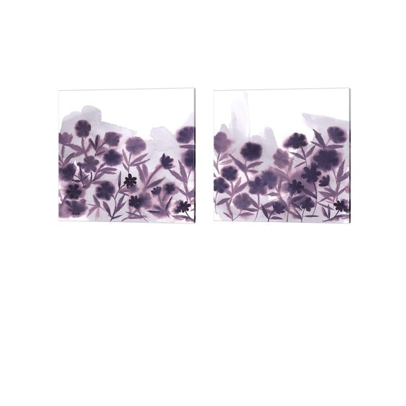 Ultra Violets by Grace Popp Canvas Art Set of 2 14 inch X 14 inch Each