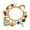 Yellow & Multi Color, variant on Quartz Movement Stretch Bracelet Watch Murano Style Beads and Charms in Goldtone