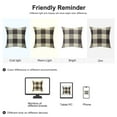thumbnail image 7 of PiccoCasa Cotton Linen Throw Pillowcase 18"x18" Plaid Sofa Cushion Cover, Brown , Khaki, 7 of 7