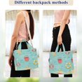thumbnail image 4 of FORMRS Womens Corduroy Tote Bag Crossbody Shoulder Handbag with Pocket, Blue Beach Pattern, 4 of 7
