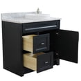 thumbnail image 4 of BELLATERRA HOME LLC Single sink vanity in Dark Gray with White Carrara marble and round sink, 4 of 4