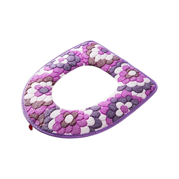 Qholemyo Zipper Model Toilet Seat Household Embroidery Sitting Washer Toilet Seat Cover Cute Washer Toilet Seat