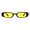 yellow, variant on Womens Mod Narrow Rectangular Pimp Color Lens Plastic Sunglasses Yellow
