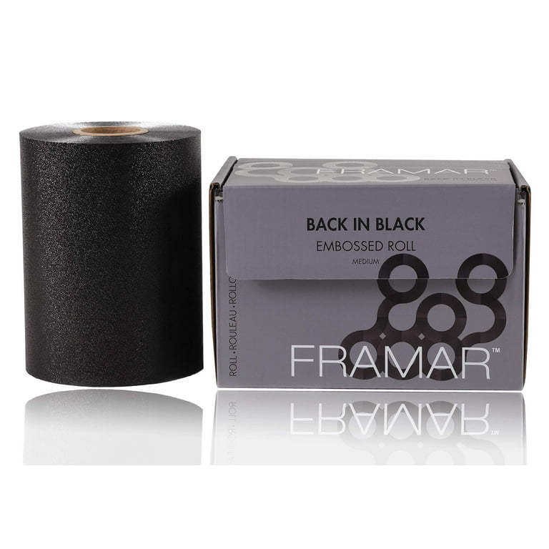 Framar Back in Black Embossed Roll Aluminum Foil, Hair Foils For  Highlighting - Medium 320 ft Black 1 Count (Pack of 1)