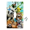 thumbnail image 2 of Zoo Animals Selfie Panda Bear Sloth Meercat Monkey Lemur Plastic Wall Decor Toggle Light Switch Plate Cover, 2 of 4