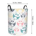 thumbnail image 2 of DouZhe Waterproof Collapsible Large Laundry Baskets, Cartoon Cute Pandas Animals Prints Circular Hamper with Handles, 2 of 6
