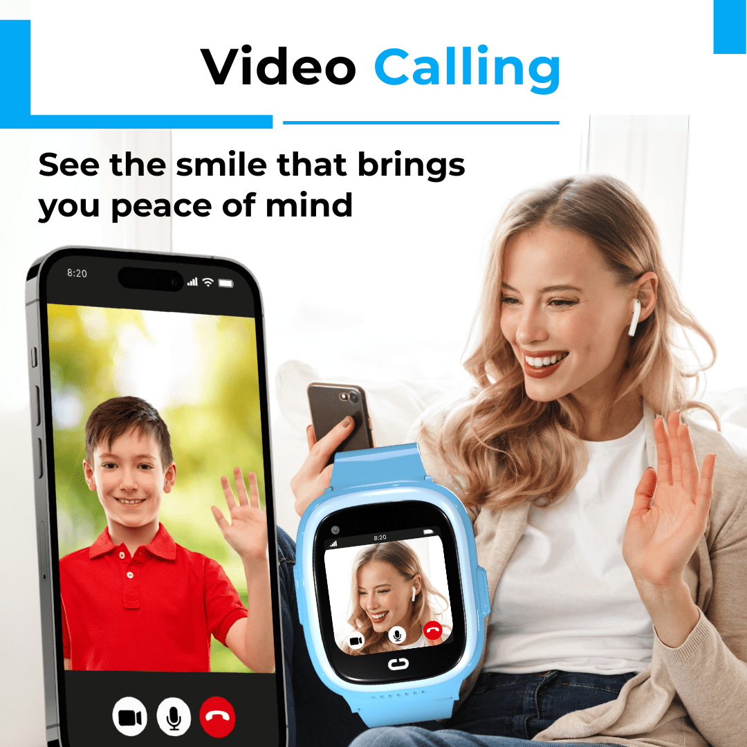 EmojiKidz Kids Smartwatch with GPS, Parental Controls, Calls & Texts, SOS, Smart Watch for Kids, Blocked Unknown Callers, (Blue)