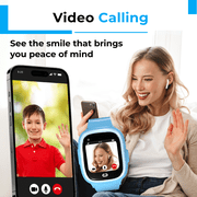 EmojiKidz Kids Smartwatch with GPS, Parental Controls, Calls & Texts, SOS, Smart Watch for Kids, Blocked Unknown Callers, (Blue)