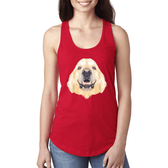 Golden Retriever Dog Animal Lover Ladies Racerback Tank Top