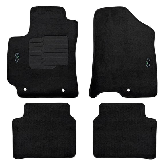 Carpet Floor Mats for 2024 to 2026 Hyundai Kona, Front and Rear, Black (Not for Electric Models)
