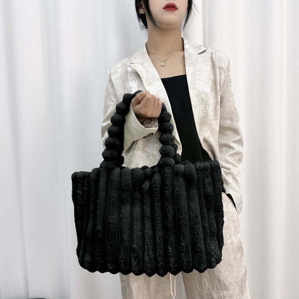 Organizadores de armario y almacenamiento, moderno bolso de mano de tela suave de gran capacidad para mujer, elegante bolso de hombro con estilo y asa cómoda para uso diario, bolso de hombro de tela.