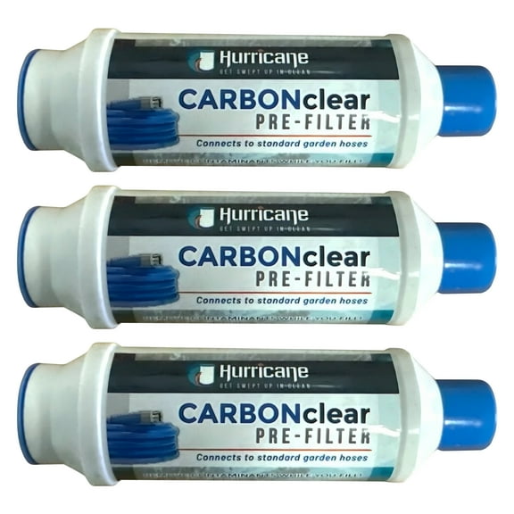 Hurricane Carbon Clear 10000 Gallon Pre Filter for Hot Tub, Pool & Pet Bath (3 Pack)