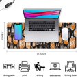 thumbnail image 5 of Long Mouse Pads for Desk,Halloween Pumpkin Doodle Pattern Desk Mats on Top Of Desks, Desk Mouse Pad Extra Large with 3mm Non-Slip Base and Stitched Edge for Gaming,Office,Work,Home 31.5x11.8in, 5 of 5