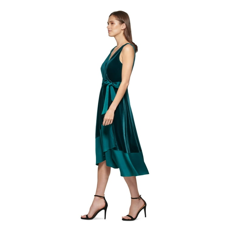 Tulip hem georgette midi bridesmaid dress cheap