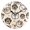Black, variant on Cute Cat Paw Footprints Pattern Wall Clock 10in Round Artistic Oil Painting Home Decor Desk Table Clock