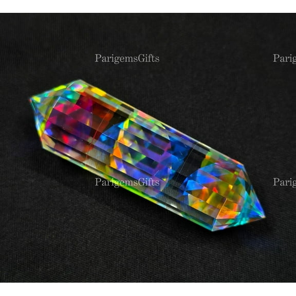 180 Ct Rainbow Mystic Quartz Vogal Cut Healing Crystal Loose Gemstone