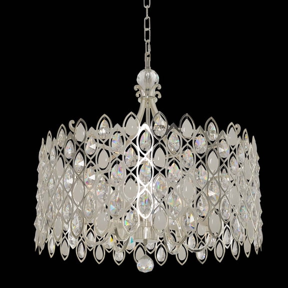 Allegri 028753-017-FR001 Prive 6 Light 26" Wide Crystal Drum Chandelier - Silver