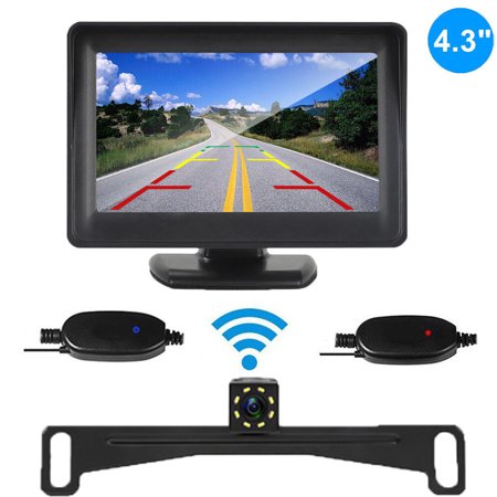 Wireless Car Backup Camera Rear View HD Parking System Night Vision+ 4.3 Monitor