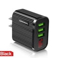 thumbnail image 5 of AMERTEER Digital Display USB Charger for Phone Tablet 3 USB Wall Charger (Black US), 5 of 5
