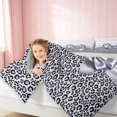 thumbnail image 5 of Erosebridal Leopard Satin Bow Ribbon King Bedding for Girls, Cheetah Animal Print Lace King Bed in a Bag, Gray Reversible 7pcs, 5 of 6