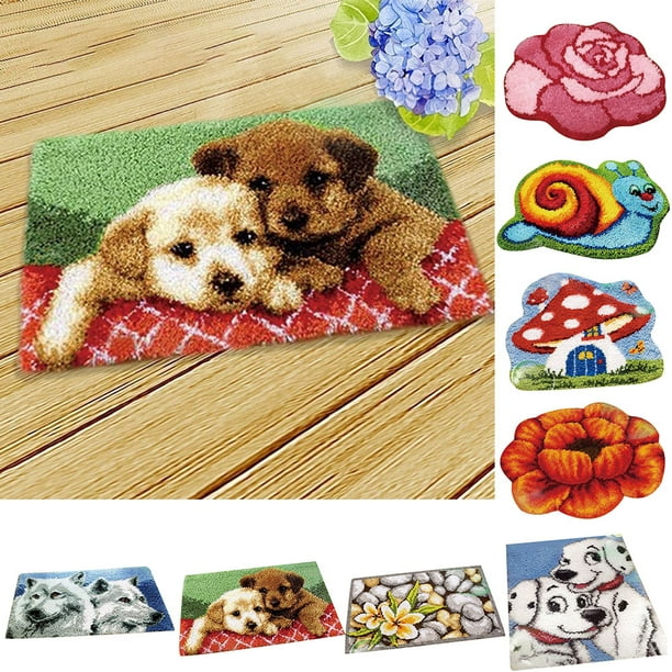 Cheap 3D Embroidery Carpet Needlework DIY Craft Fuzzy Rug Unfinished  Crochet Cushion