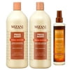 Mizani Press Agent Shampoo 33.8oz + Conditioner 33.8oz + Heat Screen Spray 8.5oz w Processing Caps