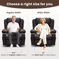 thumbnail image 6 of JMYMRY Leather Power Lift Recliner Chair for Elderly with Heat and Massage, Adjustable Angle, Side Pocket and USB Charge Port for Living Room, Brown, 6 of 8