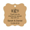 thumbnail image 1 of Darling Souvenir Thank You For Sharing Our Special Day Custom Monogram Initials Hang Tags Personalized Wedding Favor Gift Tags-Kraft-100 Tags, 1 of 1