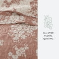 thumbnail image 5 of Noble Linens 3-Piece Terracotta Distressed Bouquet Reversible Quilt Set, Queen, 5 of 8