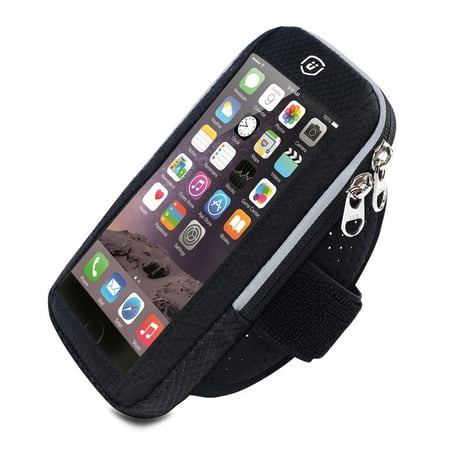 Cellphone Armband for iPhone X/8/7/6s/6, Samsung Galaxy S9/S8/S7, Running Fitness Exercise Workout Sport Case Waterproof Key/Card Holder for Running, Jogging, Biking, Hiking, Climbing
