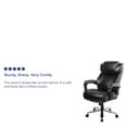 thumbnail image 6 of Emma + Oliver 500 lb. Big & Tall Black LeatherSoft Ergonomic Office Chair, Adjustable Headrest, 6 of 13